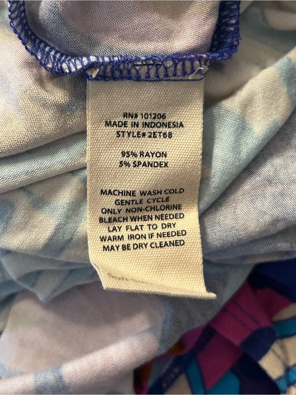 NWT $130 Soft Surroundings Serena Maxi Dress Nazarene Blue Multi Size Large - Picture 12 of 13